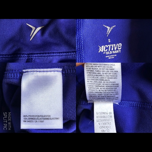 OLD NAVY Capri Leggings Pants Active Workout Athleisure Blue Small Women’s - Picture 3 of 16